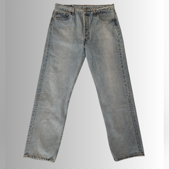 Vintage x 90s “made in USA” 501 Levi Classic Red Tab Blue Jean - Picture 6 of 13